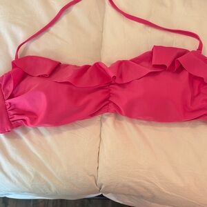 Pink Ruffle Bikini Top only by Plunge Large